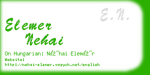 elemer nehai business card